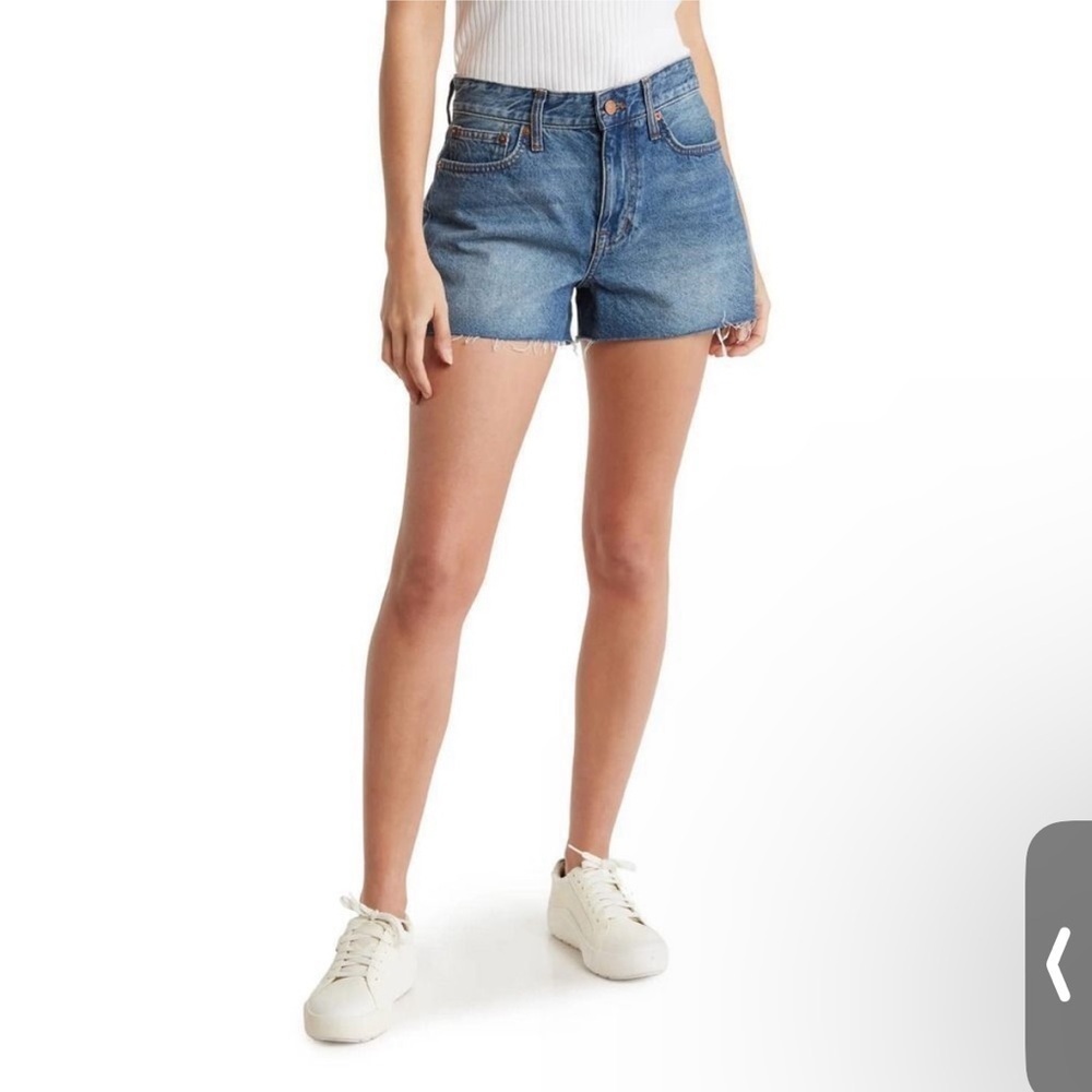 Madewell denim relaxed jean shorts high rise cut offs  25